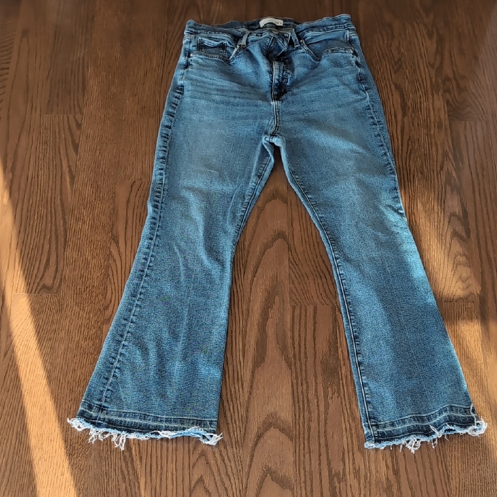 LOFT 12/31 Flare Wide Leg Jeans